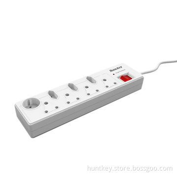 South African Standard Power Strip with 4 Outlets German Sockets and 4 Outlets South African Sockets